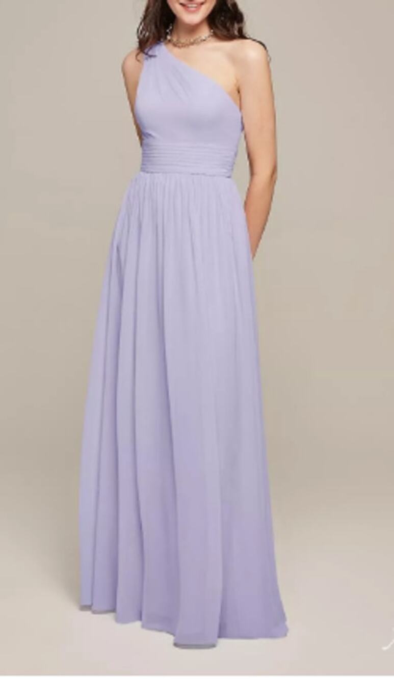 AW BRIDAL SZ 4 S  lilac Alexis chiffon bridesmaid formal maxi dress NEW b51